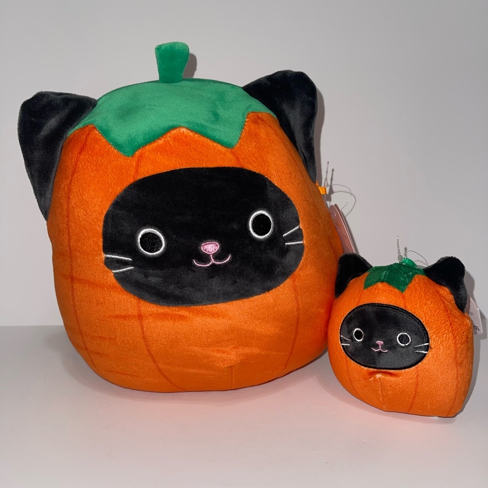 Squishmallows Calio the Pumpkin 8" and 3.5" Clip Halloween 2022